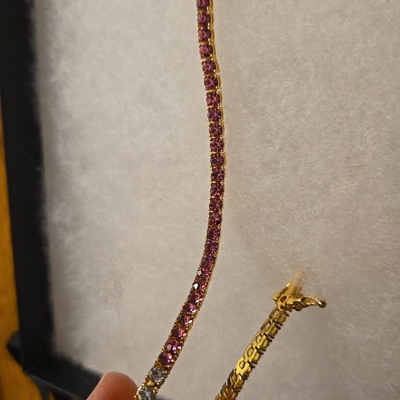 Kate Spade Gold and Pink Tennis Bracelet - Picture 4 of 5